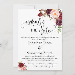 Unsave the date of datumbruiloft change marsala in kaart