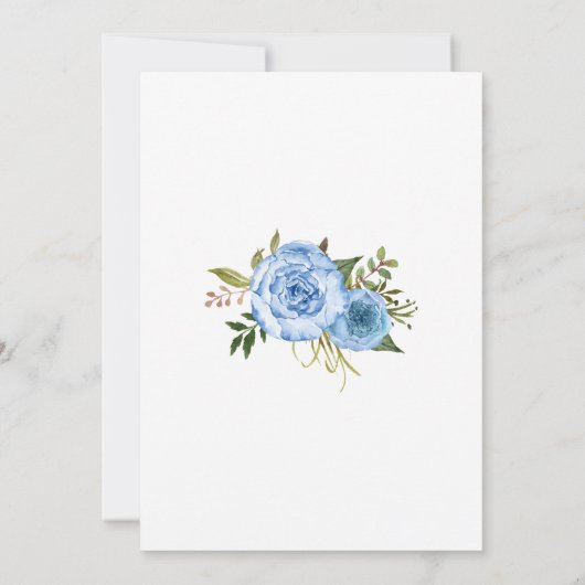 Unsave the date of datums bruiloft change blue flo kaart (Achterkant)