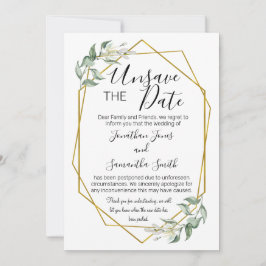 Unsave the dates trouwdatum wijzigen groen goud kaart