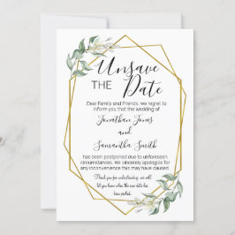 Unsave the dates trouwdatum wijzigen groen goud kaart