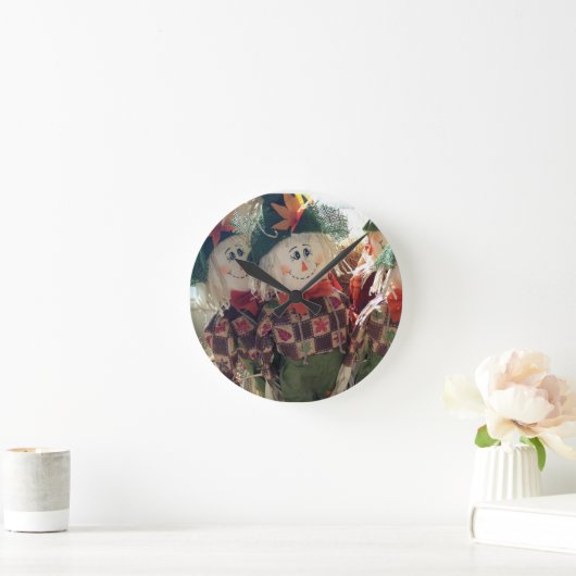 UNSCARY SCARECROW WALL CLOCK RONDE KLOK (Huis)