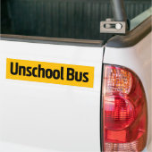 Unschool Bus Bumpersticker (Op Truck)
