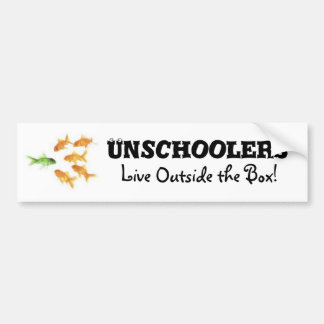 Unschoolers die buiten de doos wonen bumpersticker