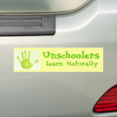 Unschoolers leren natuurlijk bumpersticker (Op auto)
