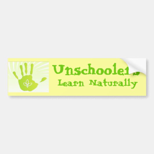 Unschoolers leren natuurlijk bumpersticker (Voorkant)