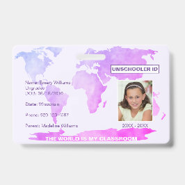 Unschooling Homeschooling Kaart Badge