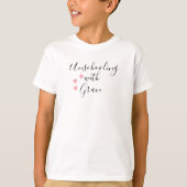 Unschoolling mam Grace Hearts T-shirt (Voorkant)