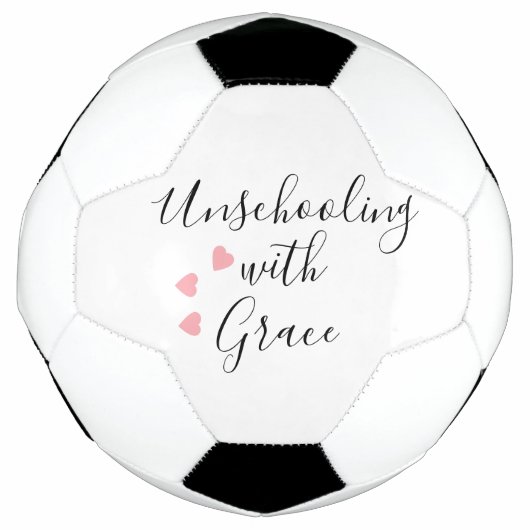 Unschoolling mam Grace Hearts Voetbal (Voorkant)