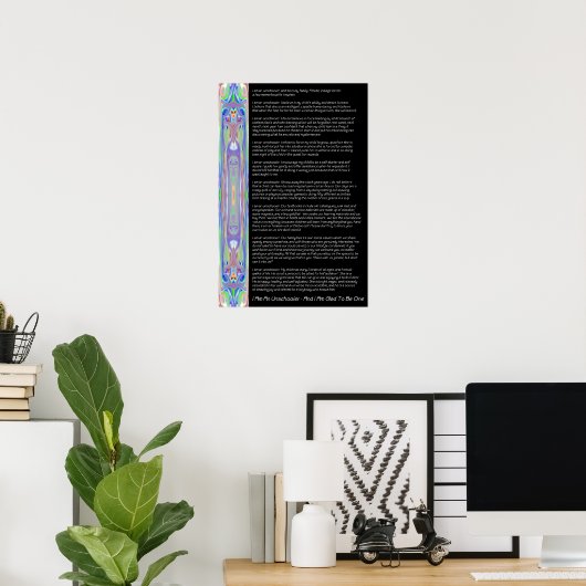 Unschoolse Credo Poster (Thuiskantoor)