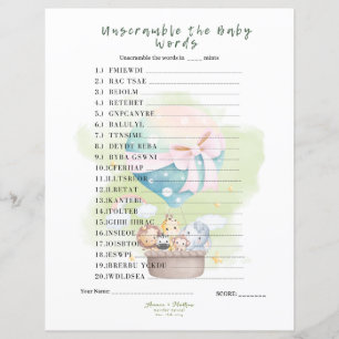 "Unscramble the Baby Word" in het Nederlands: Sage