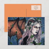Unseelie Gothic Fairy Dark Fantasy Horns Briefkaar Briefkaart (Voorkant / Achterkant)