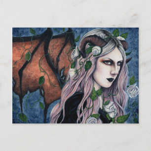 Unseelie Gothic Fairy Dark Fantasy Horns Briefkaar Briefkaart