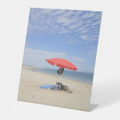 UNSER Sonnenschirm -  Reclamebord Met Voetstuk (Voorkant)
