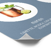 Unsere Lieblingscocktails Hochzeit Dusty Blue 01 Poster (Hoek)