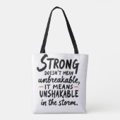 Unshakable in the Storm Tote Bag (Achterkant)
