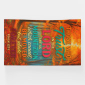 Unshaken Faith in Autumn Light | Psalm 125:1 Spandoek (Horizontaal)