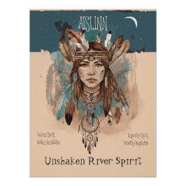 Unshaken River Spirit - Inspirerend meisjeskunst Perfect Poster