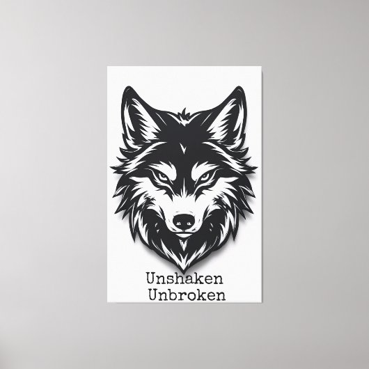 Unshaken. Unbroken Canvas Afdruk (Voorkant)