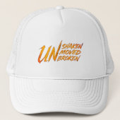 UNshaken. UNmoved. UNbroken – Unbreakable Mindset Trucker Pet (Voorkant)