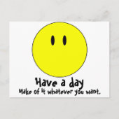 unsmiley briefkaart (Voorkant)