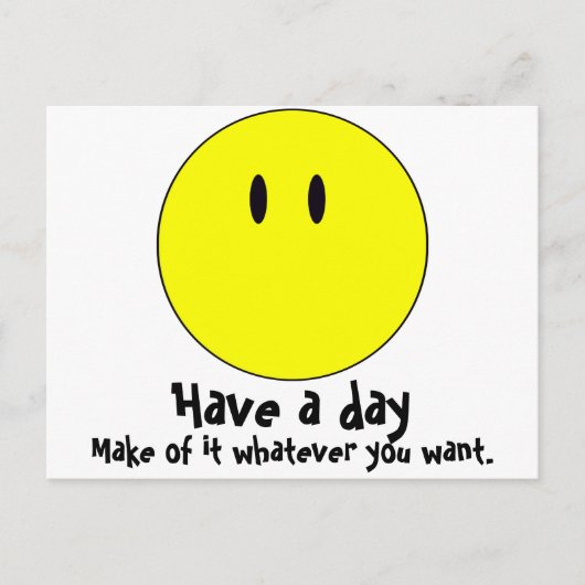 unsmiley briefkaart (Voorkant)