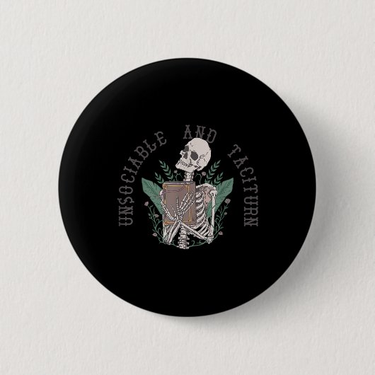 Unsociable en Taciturn Jane Austen Pride & Camp; P Ronde Button 5,7 Cm (Voorkant)