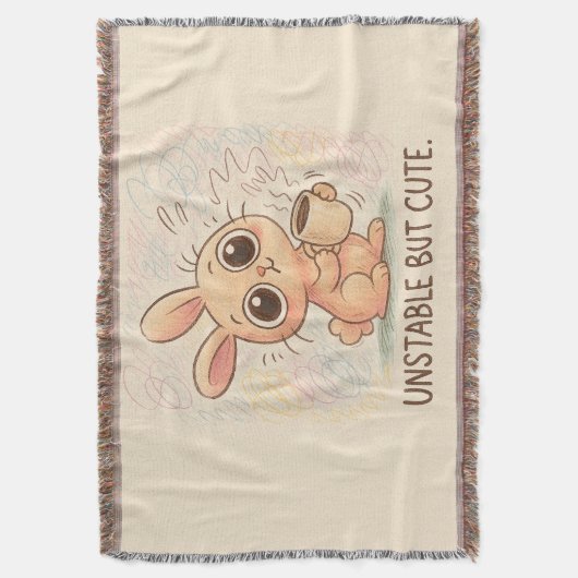 Unstable but Cute Deken (Voorkant Verticaal)