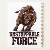 Unstoppable Bull: Ruwe kracht in beweging Planner (Achterkant)
