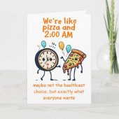 Unstoppable Duo: Pizza & 2:00 AM Anniversary Kaart (Voorkant)