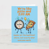 Unstoppable Duo: Pizza & 2:00 AM Anniversary Kaart (Voorkant)