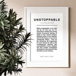 UNSTOPPABLE empowering Motivatie Poster