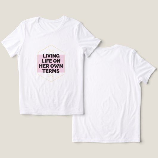 Unstoppable: Leven op haar eigen voorwaarden Tri-Blend Shirt (Ontwerp Voorkant & Achterkant)