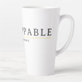 UNSTOPPABLE Minimal Motivation Quote T-Shirt Latte Mok (Rechts)