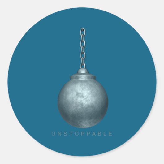 Unstoppable Motivation Ronde Sticker (Voorkant)
