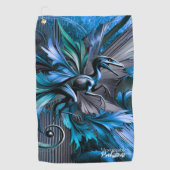 Unstoppable Raptor – Fuel Strength, Rule the Wild Golfhanddoek (Voorkant)