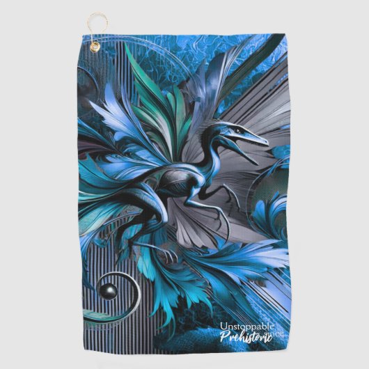Unstoppable Raptor – Fuel Strength, Rule the Wild Golfhanddoek (Voorkant)