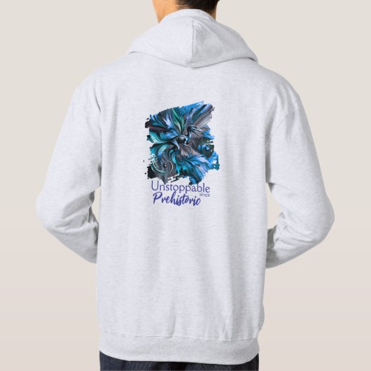 Unstoppable Raptor – Fuel Strength, Rule the Wild Hoodie (Achterkant)