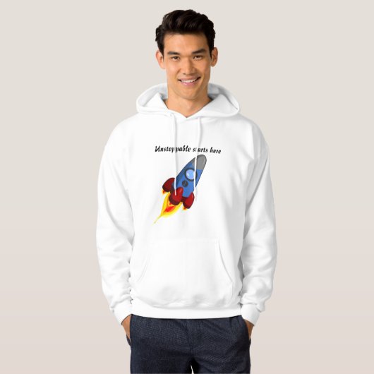 Unstoppable starts here hoodie (Voorkant volledig)