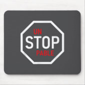 Unstoppable Stop Sign Motivation Strength Clever  Muismat (Voorkant)