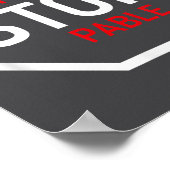 Unstoppable Stop Sign Motivation Strength Clever  Poster (Hoek)