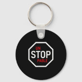Unstoppable Stop Sign Motivation Strength Clever  Sleutelhanger (Voorkant)