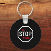 Unstoppable Stop Sign Motivation Strength Clever  Sleutelhanger (Voorkant)