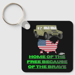 Unstoppable veterans black sleutelhanger