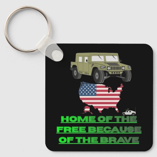 Unstoppable veterans black sleutelhanger (Voorkant)