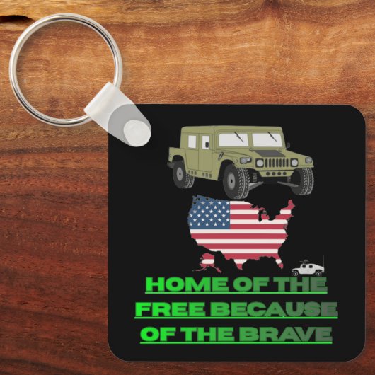 Unstoppable veterans black sleutelhanger (Voorkant)