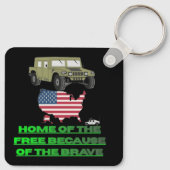 Unstoppable veterans black sleutelhanger (Achterkant)