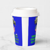 Unstoppable veterans blue papieren bekers (Rechts)