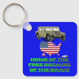 Unstoppable veterans blue sleutelhanger