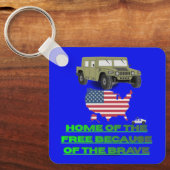 Unstoppable veterans blue sleutelhanger (Voorkant)