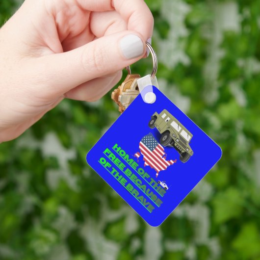 Unstoppable veterans blue sleutelhanger (Hand)